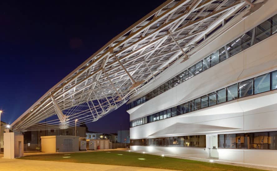 Arval headquarters, self-sufficient building, Florence, Pierattelli Architetture, zero-emissions, green office buildings, Climate House, solar power, geothermal power, solar panels, photovoltaics