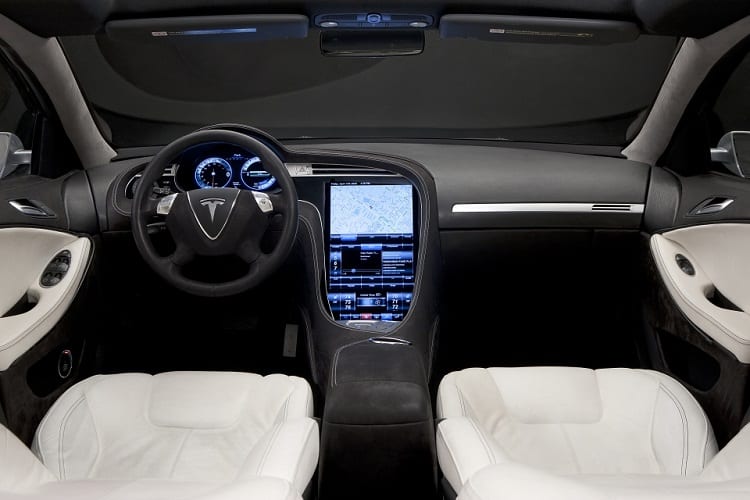 Tesla Model S wnętrze
