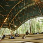 Bamboo Amphitheater Space Structure by Bambutec Design, Bamboo Amphitheater Space Structure, Bambutec Design, bamboo amphitheater, bamboo architecture in Brazil, bamboo architecture in Rio de Janeiro, prefab bamboo architecture,