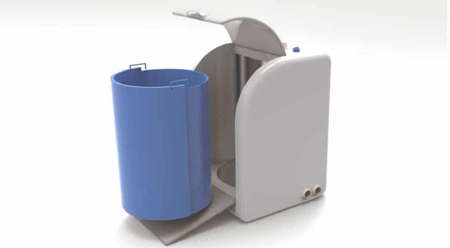 rendering of the recycling machine