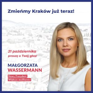 małgorzata wassermann kandydat na prezydenta krakowa