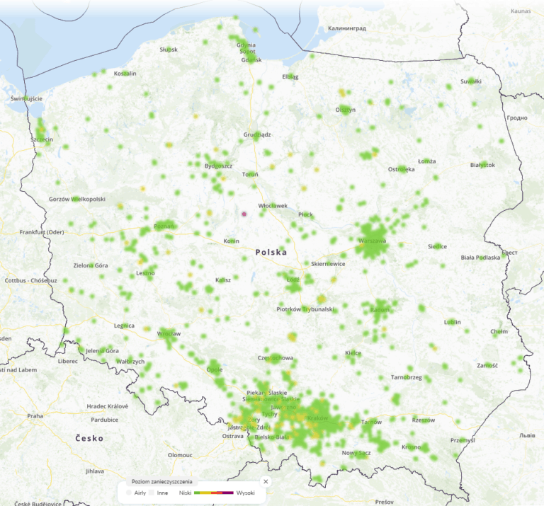 smog mapa polska