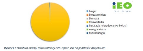 struktura rodzaju OZE na rynku polskim