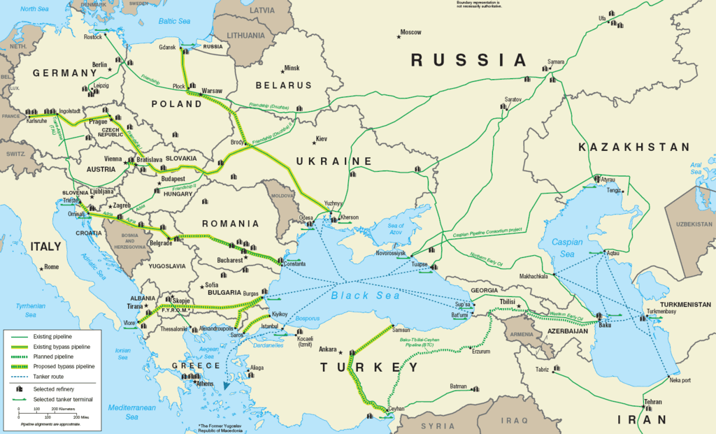 Oil pipelines in Europe 1