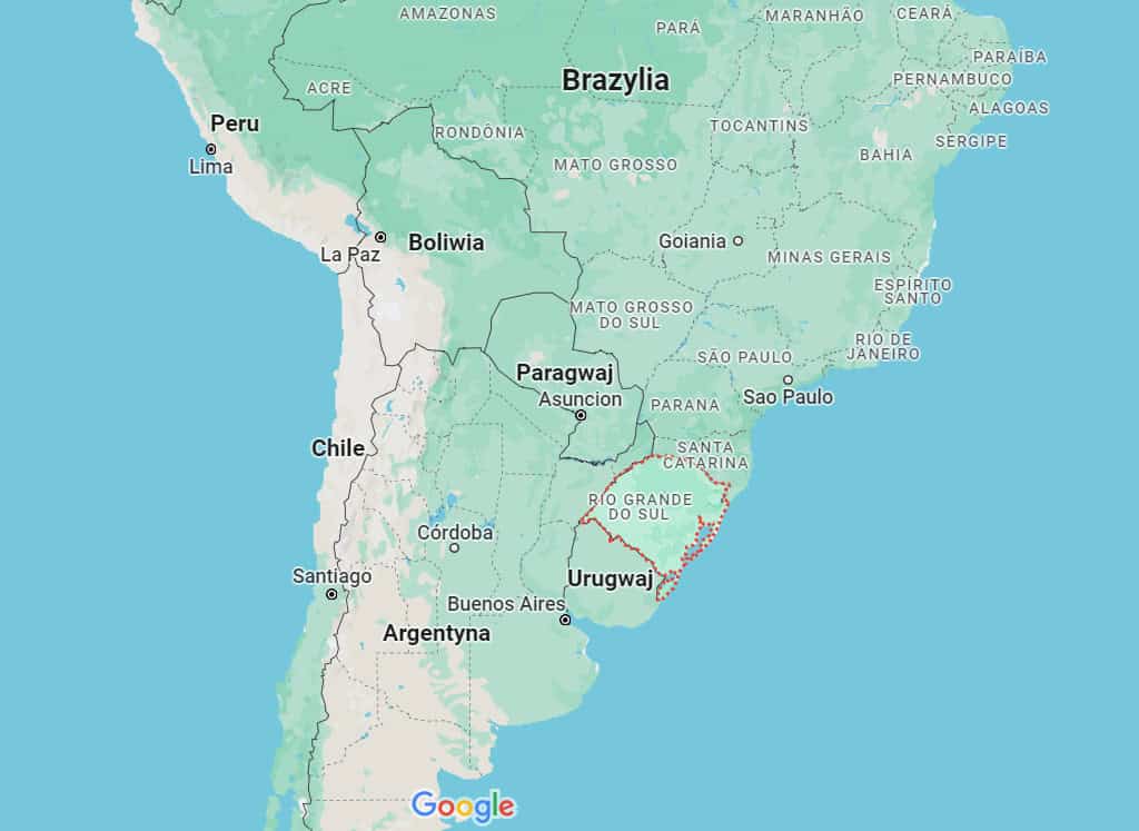 mapa Brazylia